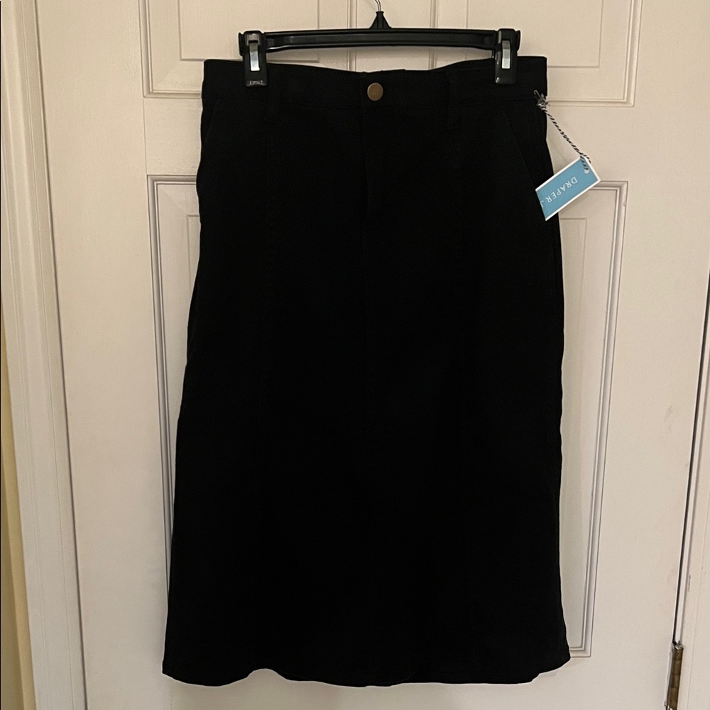 NWT-Draper James  Black Denim Skirt-10